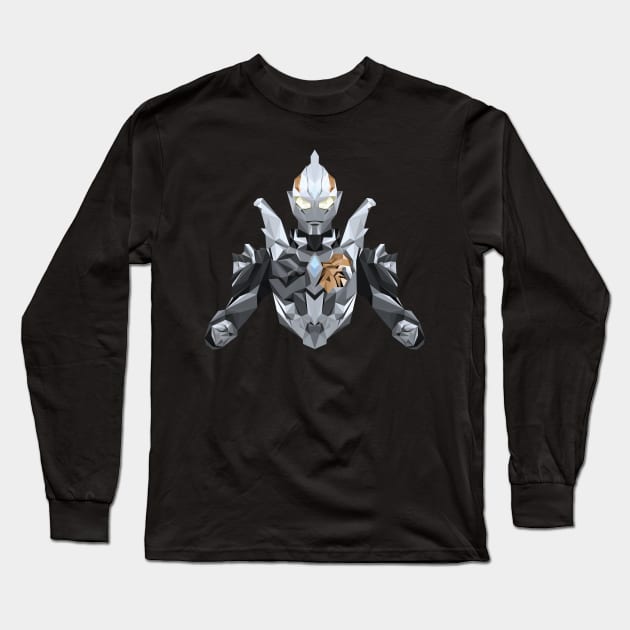 Ultraman Trigger Dark (Low Poly Style) Long Sleeve T-Shirt by The Toku Verse